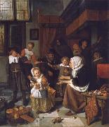 Jan Steen The Feast of St Nicholas oil painting artist